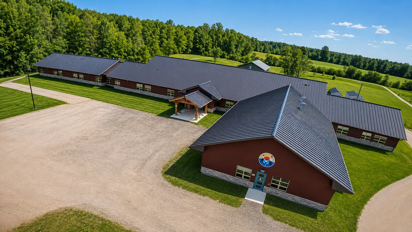 Aerial view of the Centre and grounds